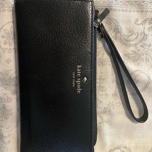Kate Spade Large wristlet/wallet all black